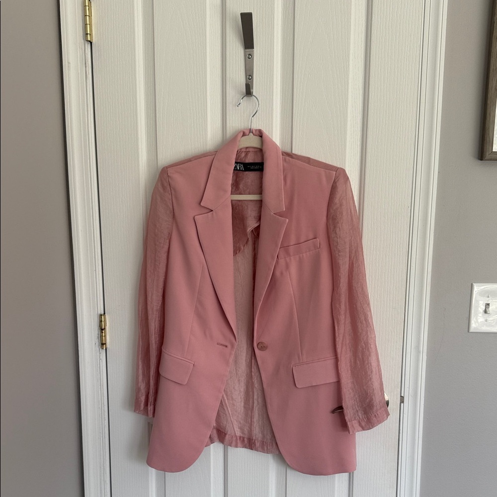 Zara Blush Pink Blazer NWOT